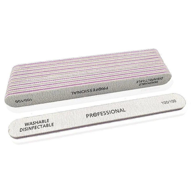 

50Pcs Nail File Sanding Buffer Block 100/100 Gray Nail Art Manicure Pedicure Buffing Polish Beauty Tools Professional Nail Files