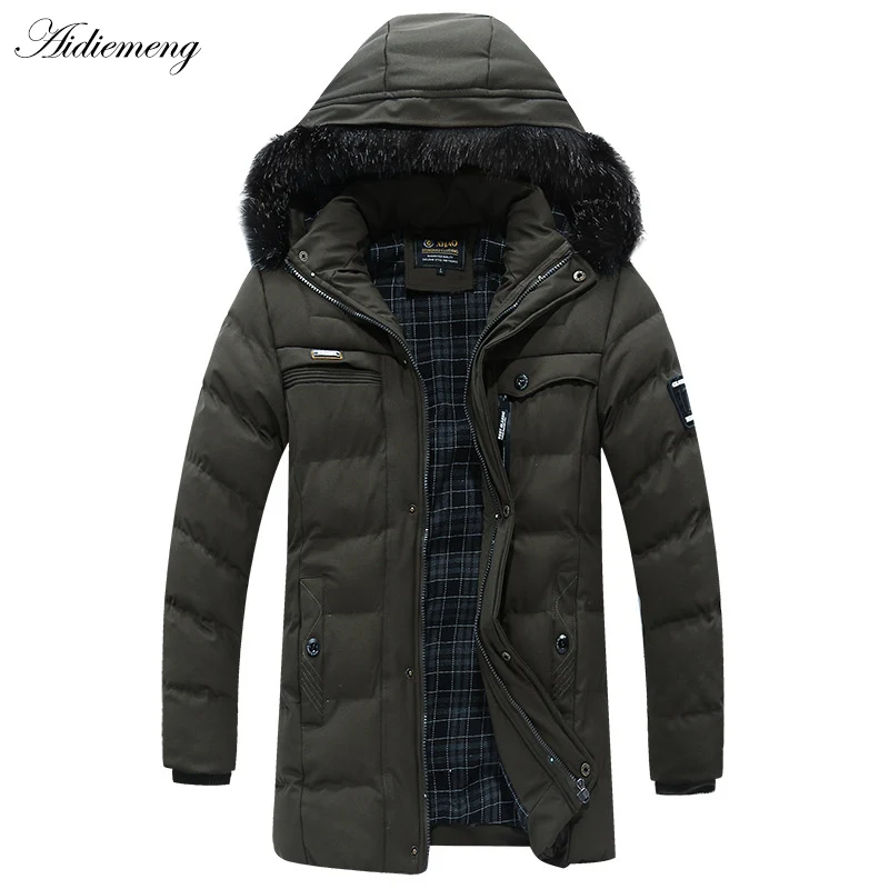 Winter Jacket Men Trench Coat Thicken Down Casual Army Parkas Cotton