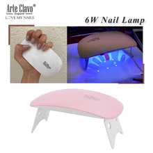 Arte Clavo 6 Вт УФ светодио дный лампы для ногтей Сушилка для ногтей Гель-лак 6 светодио дный s УФ-лампы для ногтей машина Отверждения 45 s/60 s таймер разъем USB