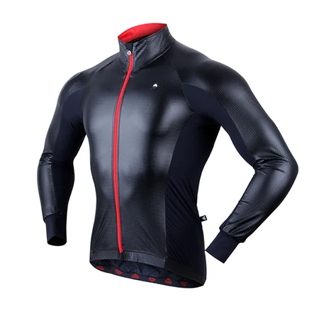 LANCE SOBIKE, куртка для бега, костюмы для мужчин, для спорта на открытом воздухе, весна-лето, Майки для велоспорта, топ, Джерси, штаны, одежда, спортивная одежда - Цвет: Красный