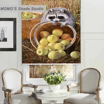

MOMO Roller Blinds Blackout Design Window Blinds Painting Curtains Roller Shades Thermal Fabric Custom Size, PRB set554-559