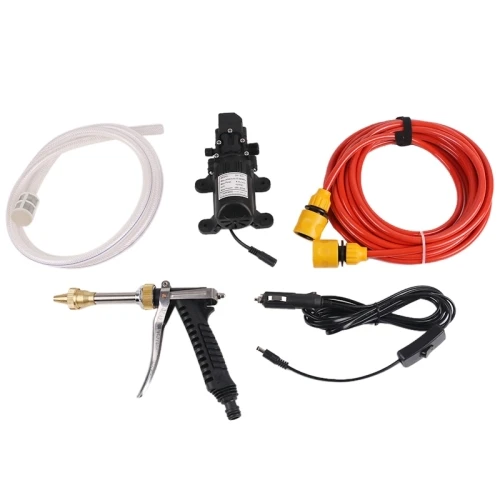 

12V 100W 160PSI High Pressure Self-priming Electric Car Wash Washer Portable Washing Machine Cigarette Lighter Water Pump Set