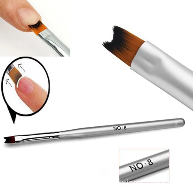 Hot Ing 1 Pc French Manicure Nail Brush Half Moon Drawing Pen Hot Ing 1 Pc French Manicure Nail Brush Half Moon Drawing Pen Silver Acrylic Art