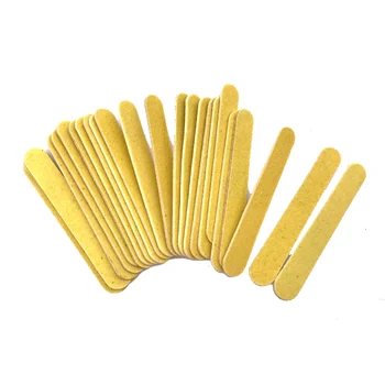 

JEARLYU 200x Wood lime a ongle professionel Nail File Buffer Sanding Disposable Manicure Tools MiNi Yellow 180/240 lixas de unha