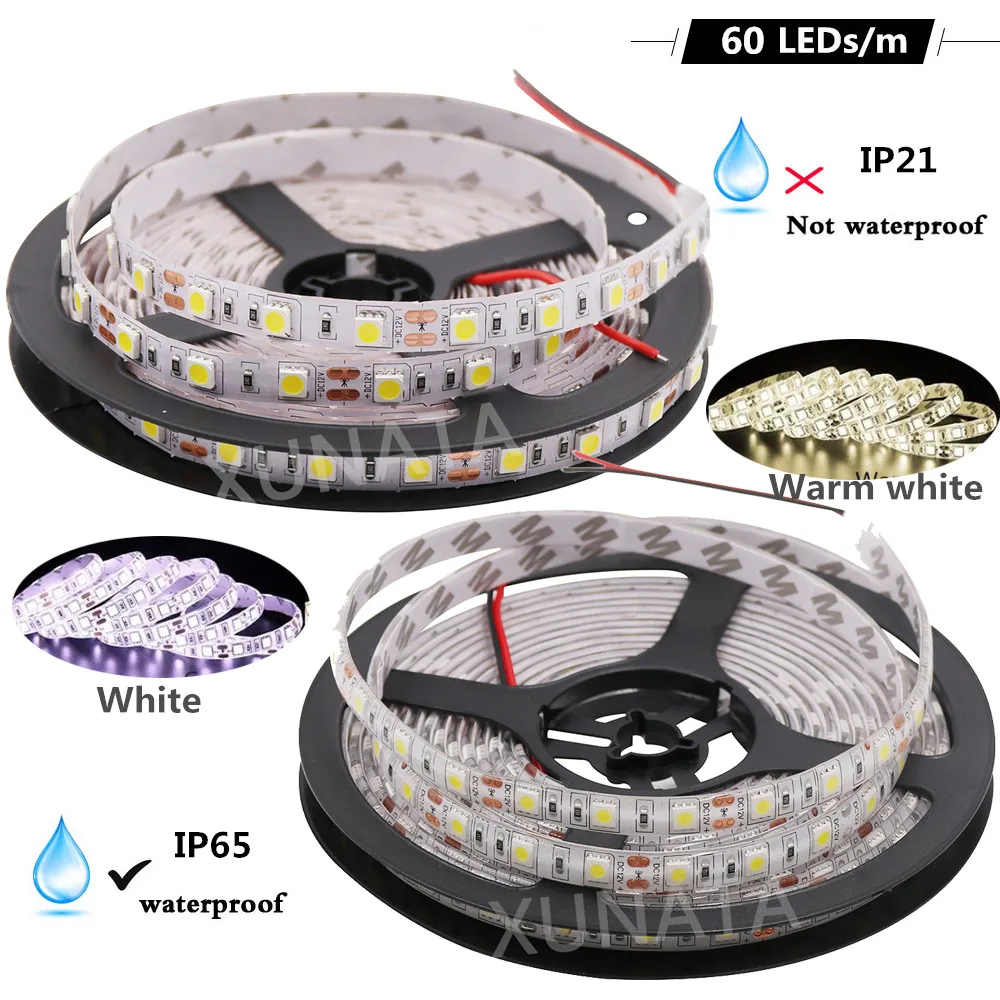5050 Светодиодная лента Водонепроницаемая 12 В 24 в RGB RGBW RGBWW светодиодный светильник 60 Светодиодный s/m 120 светодиодный s/m гибкая лента светодиодный светильник 5 м