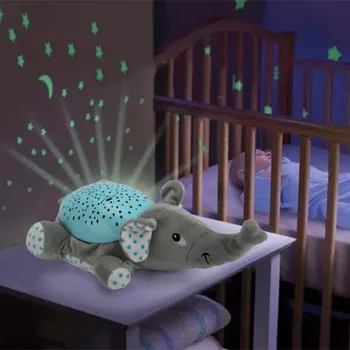 

Baby Luminous Plush Toy Lull Children To Sleep Projection Animal Doll ducational children toys Baby rattles of music for kids