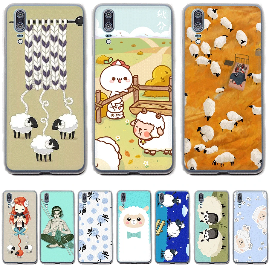 Чехол для телефона с вязаным рисунком овцы Huawei P8 P9 P10 P20 P30 Lite Pro P Smart мягкие чехлы из