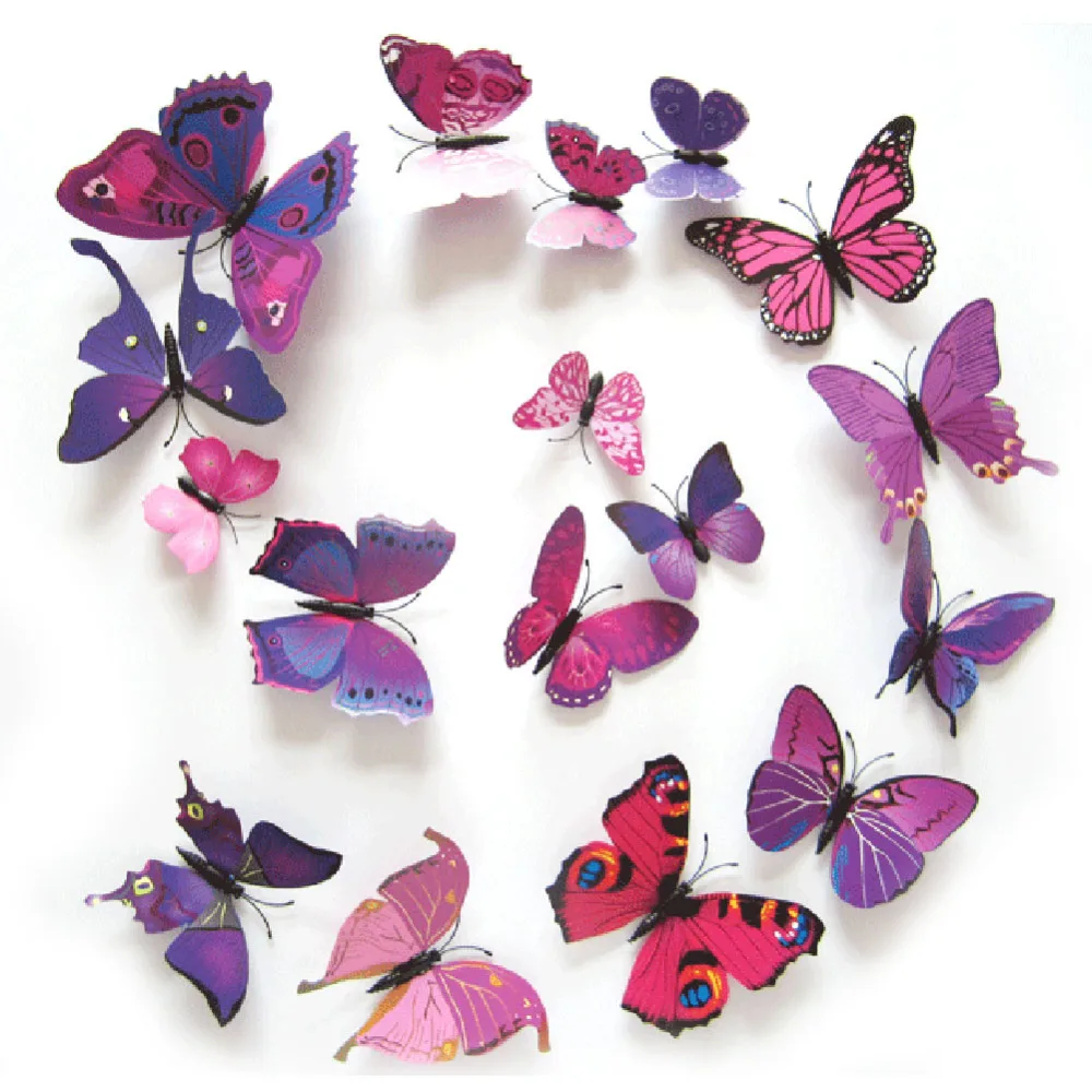 Online Get Cheap 3d Butterfly Stickers Aliexpress Alibaba Group focus for The Most Awesome and Interesting home decor 3d glitter butterfly wall stickers for your Reference