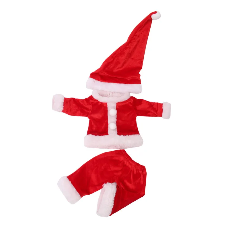Оптовая Продажа Одежда для кукол рождественское платье костюм шляпа Игрушка аксессуары подходят 43 см Детские куклы и 18 дюймов девочка