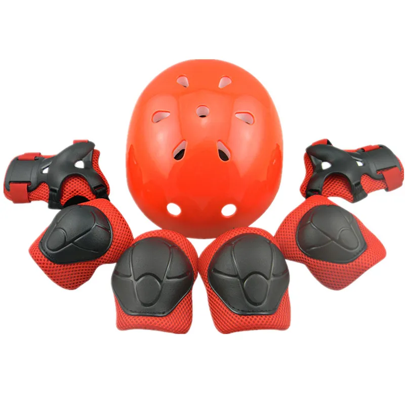 

Children Skating Helmet Head Guard Protective Suit Protector Set Of 7 Health Care Products Skate Protective Equipment