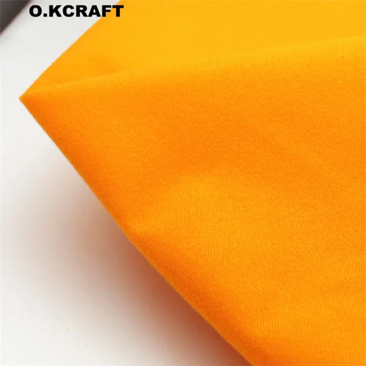 Полуметровая разноцветная флисовая ткань "тильда", плюшевая ткань для вещей, игрушек, кукол, швейная трикотажная бархатная ткань с петлей, может крючок, ткань - Цвет: Orange Q0403