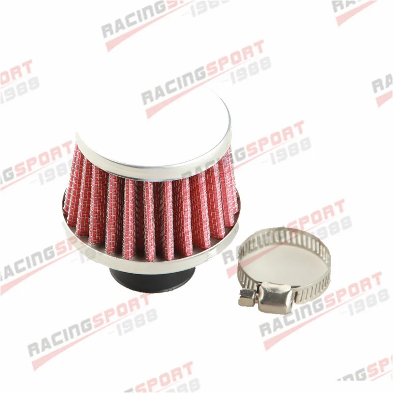 Universal 25mm 1" Car Cold Air Intake Filter Turbo Vent Crankcase Breather RED