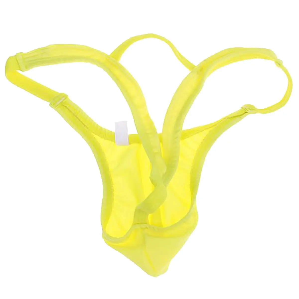 Hot Now Mens Y Back Stretch Pouch Thong Underwear G string Yellowg