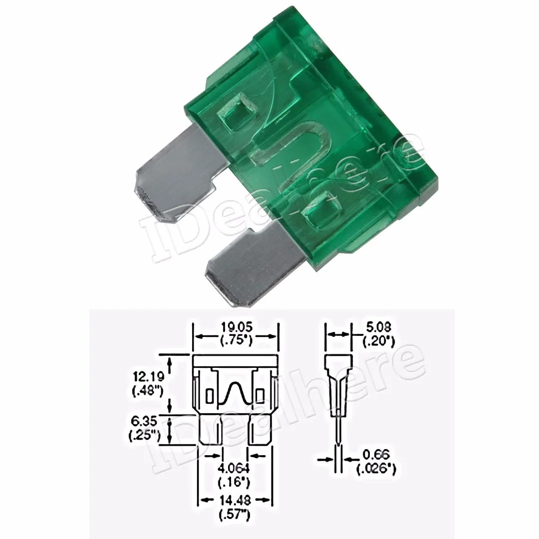For Auto Car Truck 10pcs 30A Alloy Coded Standard ATO/ATC 32V Blade Fuse Auto Replacement Parts Mayitr