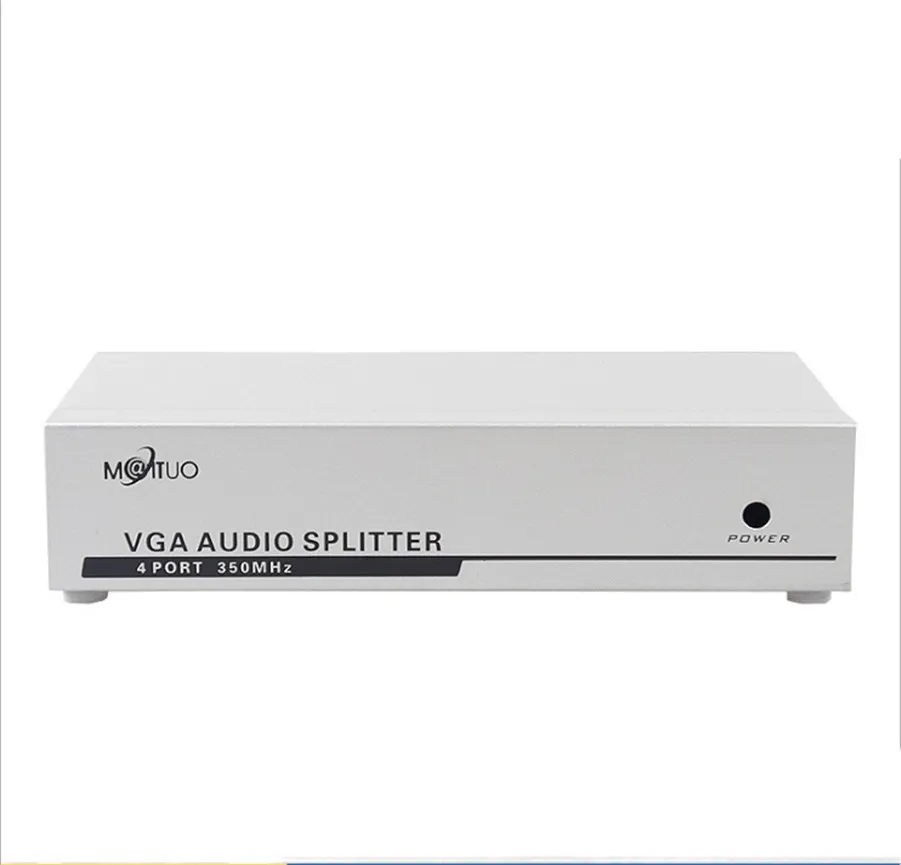 Free Shipping MT-VIKI 350Mhz 4 Port VGA Video Audio Splitter Distributor 1 input to 4 Output support widescreen Maituo 3504AV Free Shipping MT-VIKI 350Mhz 4 Port VGA Video Audio Splitter Distributor 1 input to 4 Output support widescreen Maituo 3504AV