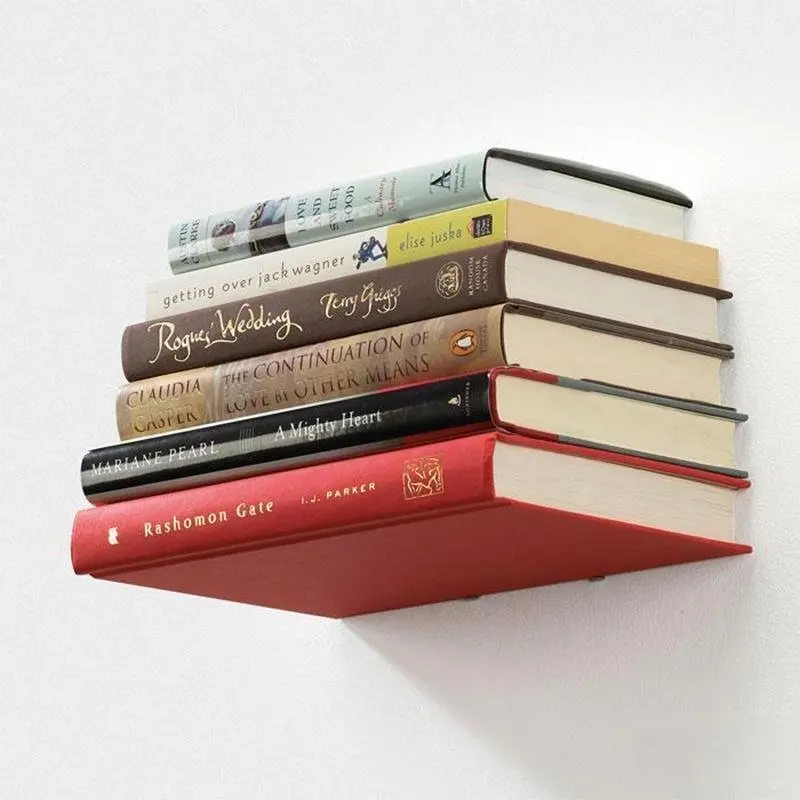 2 шт./партия белая стена невидимая плавающая книжная полка стеллажи с винтами L дизайн украшения
