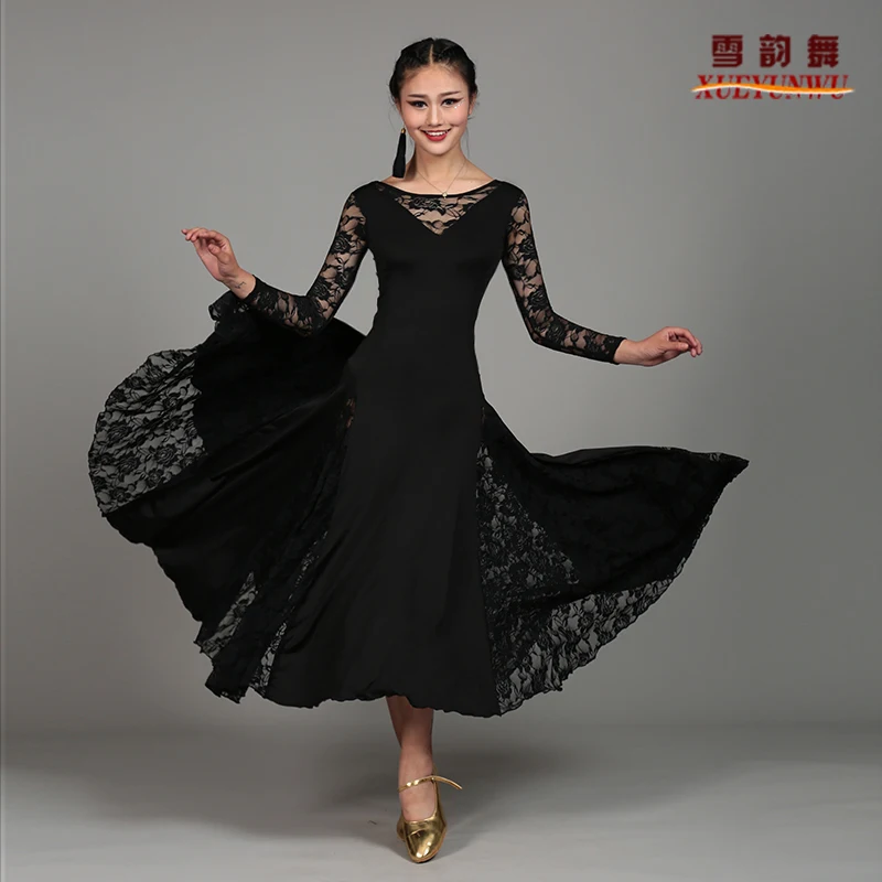 

The new modern dance dress ballroom dance practice skirt Waltz practice clothes square dance big swing skirt