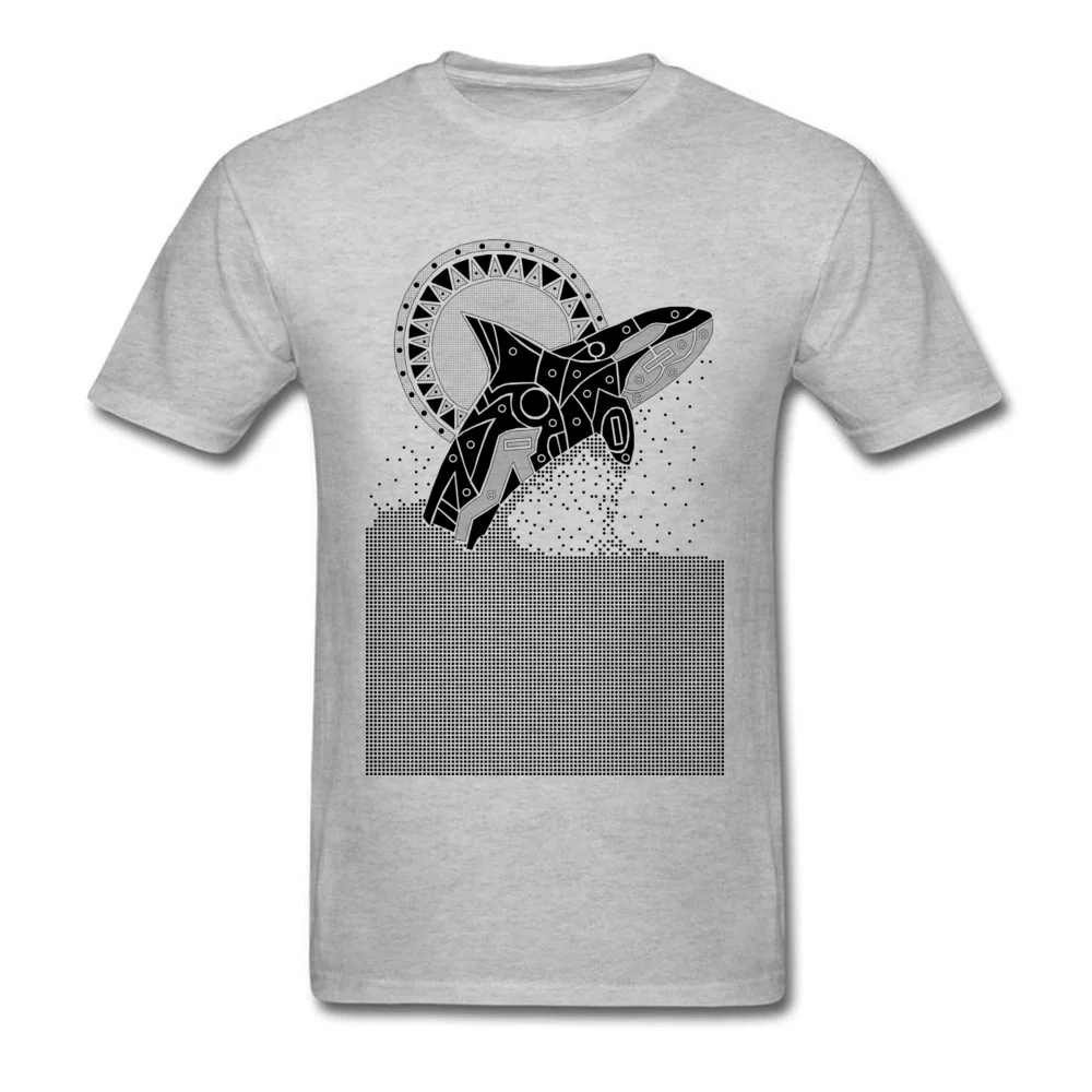 Custom Orca Sun Tops Shirt for Men Latest NEW YEAR DAY Round Neck 100% Cotton Fabric Short Sleeve Top T-shirts Normal T Shirt Orca Sun grey
