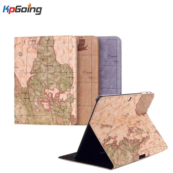 

Map Print Stand PU Leather Case Cover for Samsung Galaxy Tab 4 10.1 T530 Tablet Case for Samsung Galaxy Tab 4 SM-T530 Case Cover