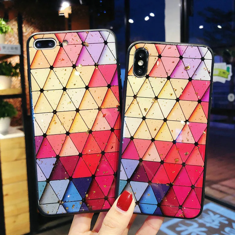 

Rosefy Heart Silicon Case for iPhone XR XS Max X Glitter Gold Foil Lace Leopard Phone Cases for iPhone 7 8 6 6s Plus Clear Cover