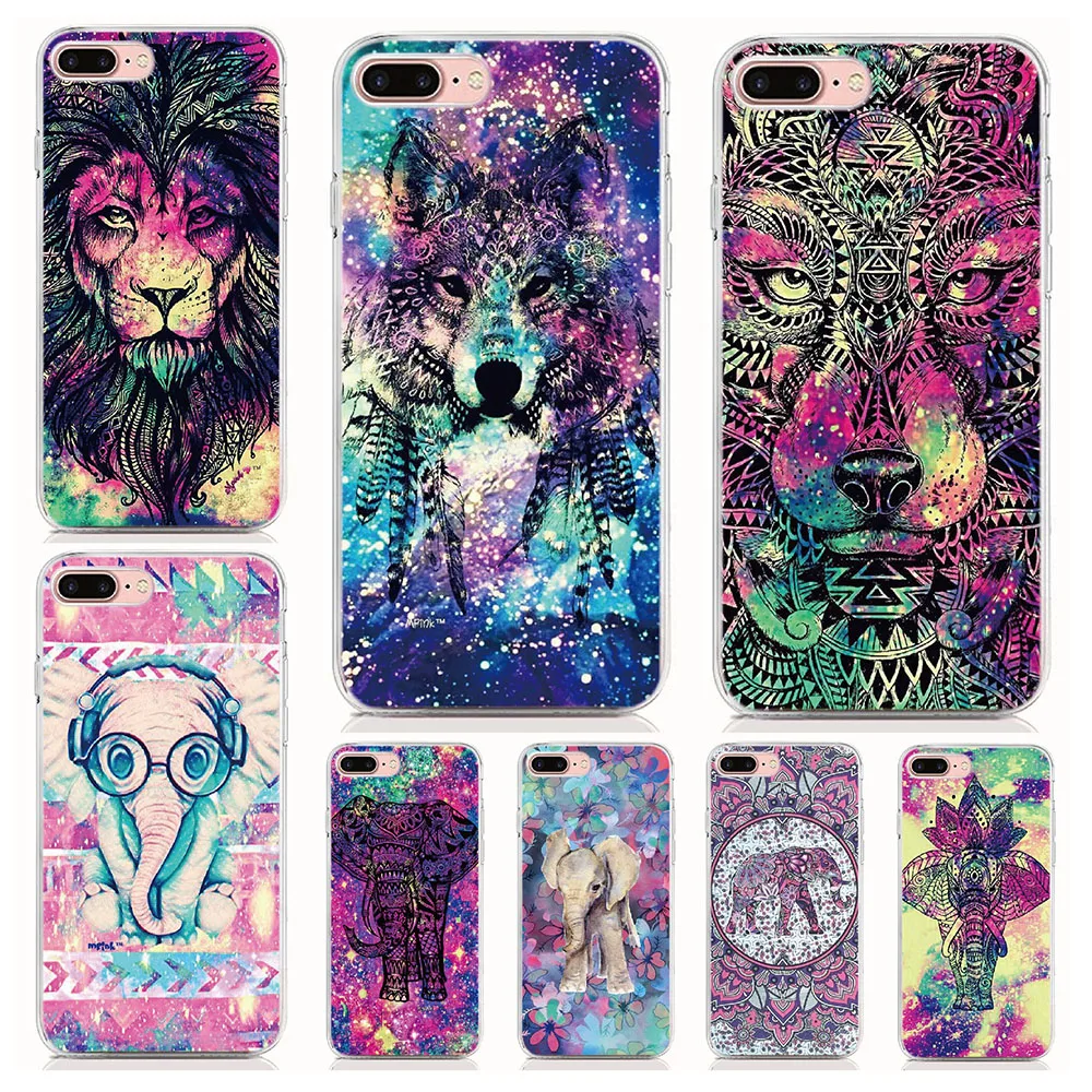 For Alcate 2019 1S 1X 3 Soft Tpu Silicone Case Print Animal Elephant Wolf Lion Cover Protective Coque Shell Phone Cases | Мобильные