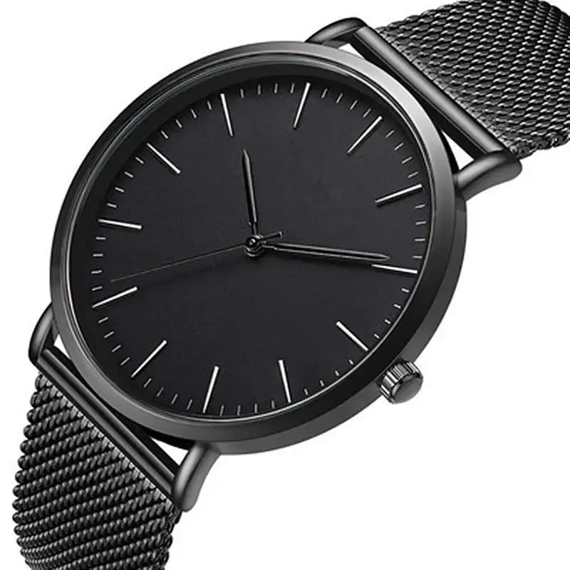 

Men's Watches CTPOR Top Brand Luxury Waterproof Ultra Thin No Logo Clock Male Steel Strap Casual Quartz Watch Men Sports Clock