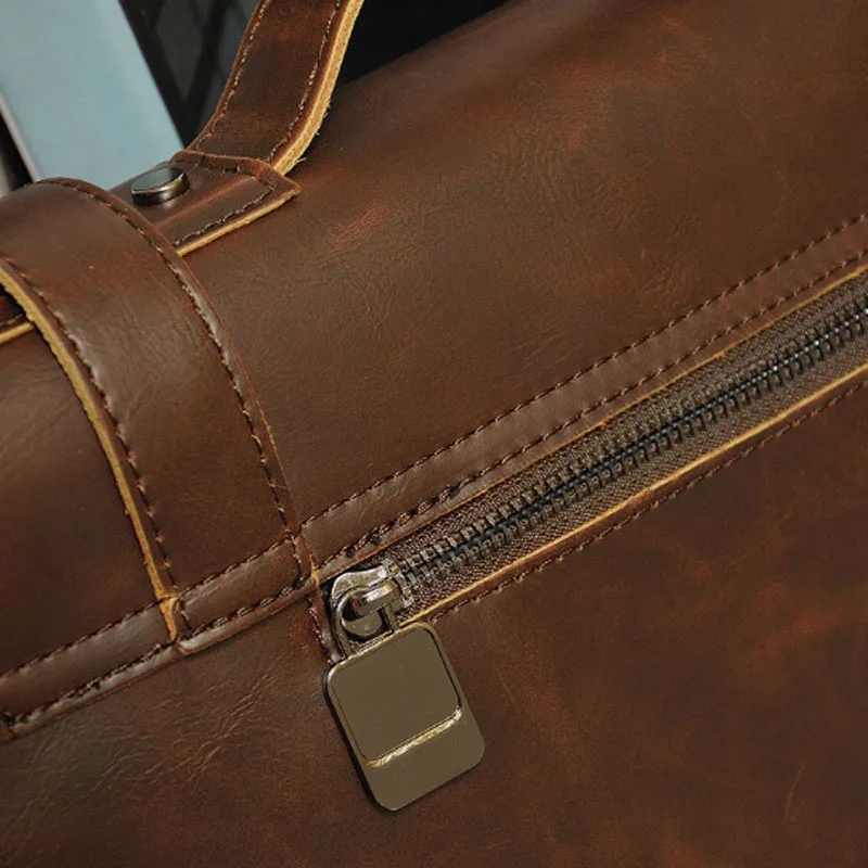 Модная мужская сумка через плечо дорожная искусственная кожа Crazy Horse Сумка мужской деловой портфель повседневная сумка