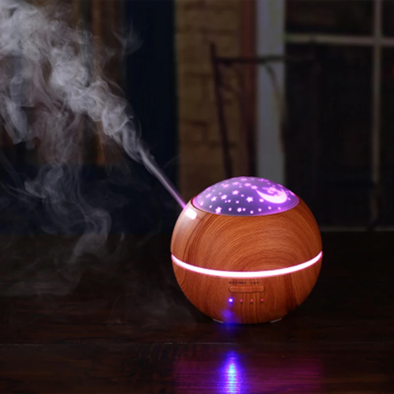 

Light Aroma Essential Oil Diffuser Ultrasonic Air Humidifier with Wood Grain 7 Color Changing LED Lights for Office Home