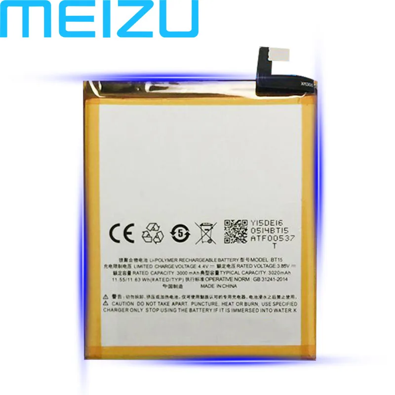 

Meizu 100% Original BT15 3020mAh New Production Battery For Meizu M3 M3S Mobile Phone High Quality Battery+Tracking Number