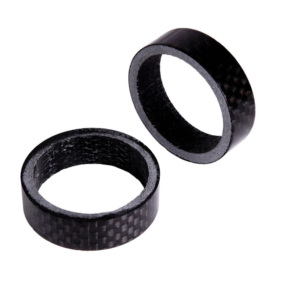 

ZTTO 5pcs Ultra-Light Carbon fiber Bicycle Washer Mountain Road Bike Washers Spacer Gasket Fork Headset Parts 5mm 10mm