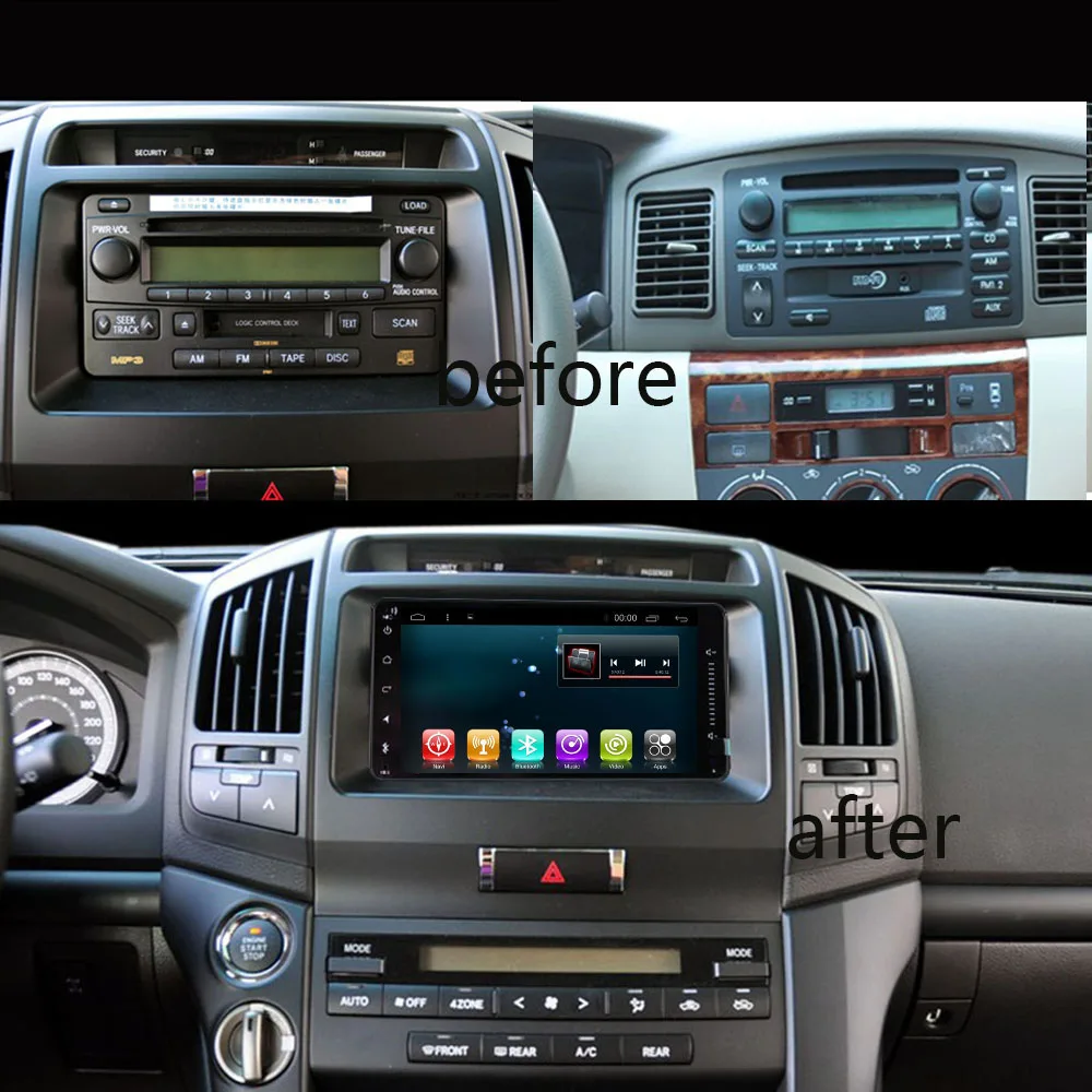 Perfect Android 8.1 2 Din auto radio Multimedia reproductor de vídeo Universal auto stereo GPS map for Volkswagen Nissan Hyund Toyota 4