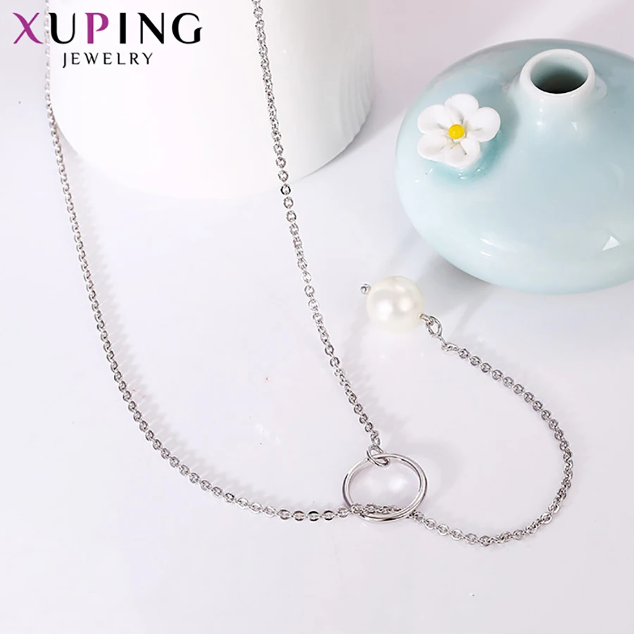 Мода Xuping ожерелье Изысканный трендовый для женщин Элегантный стиль темперамент кулон из искусственного жемчуга на цепочке ювелирные изделия подарок для S194.5-42254