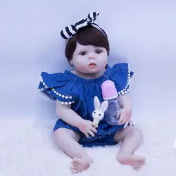 57 см Жесткий Силиконовый Reborn Baby Doll детский игровой дом Подарочная игрушка для девочек 22 дюймов NPK Baby Alive банные игрушки для кукла