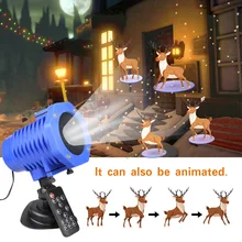 

12 Pattern Dynamic Animation Projector Lights Christmas/Halloween Projector Light Waterproof Sparkling Landscape Projection for