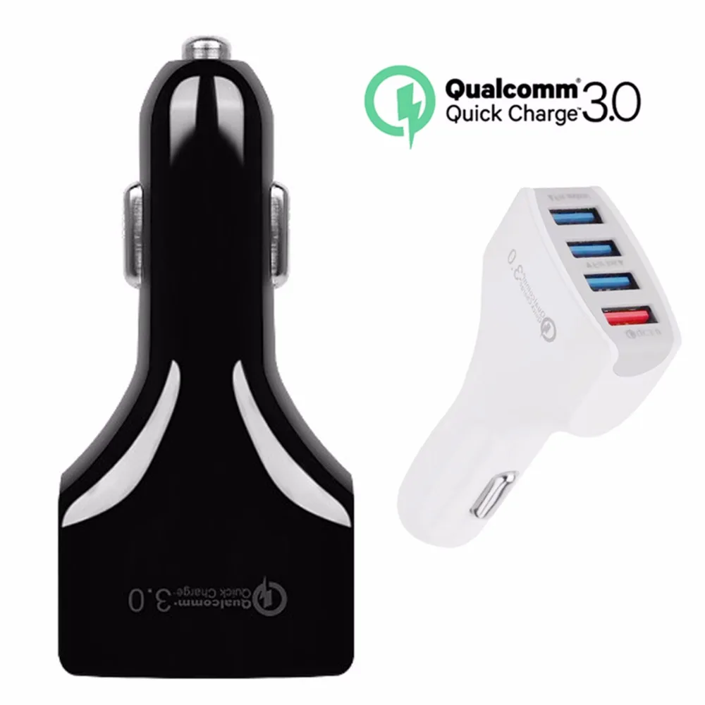 Универсальное автомобильное зарядное устройство SOONHUA QC3.0 с 4 USB портами адаптер