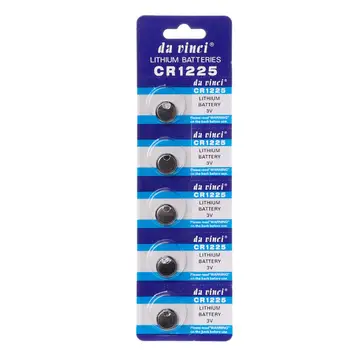 

5PCS Lithium Battery CR1225 Electronic Coin Cell Button Batteries 3V LM1225 BR1225 KCR1225 CR 1225 Watch Car Key Toy Remote