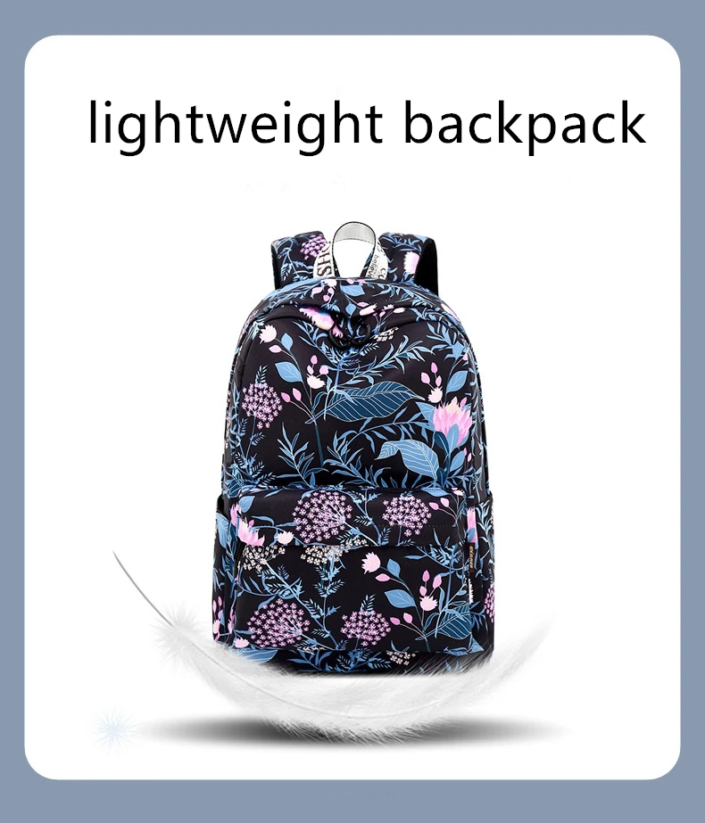 Tourya Модный водонепроницаемый женский рюкзак с цветочным принтом, школьная сумка для девочек-подростков, повседневный рюкзак для путешествий, рюкзак для ноутбука Mochila