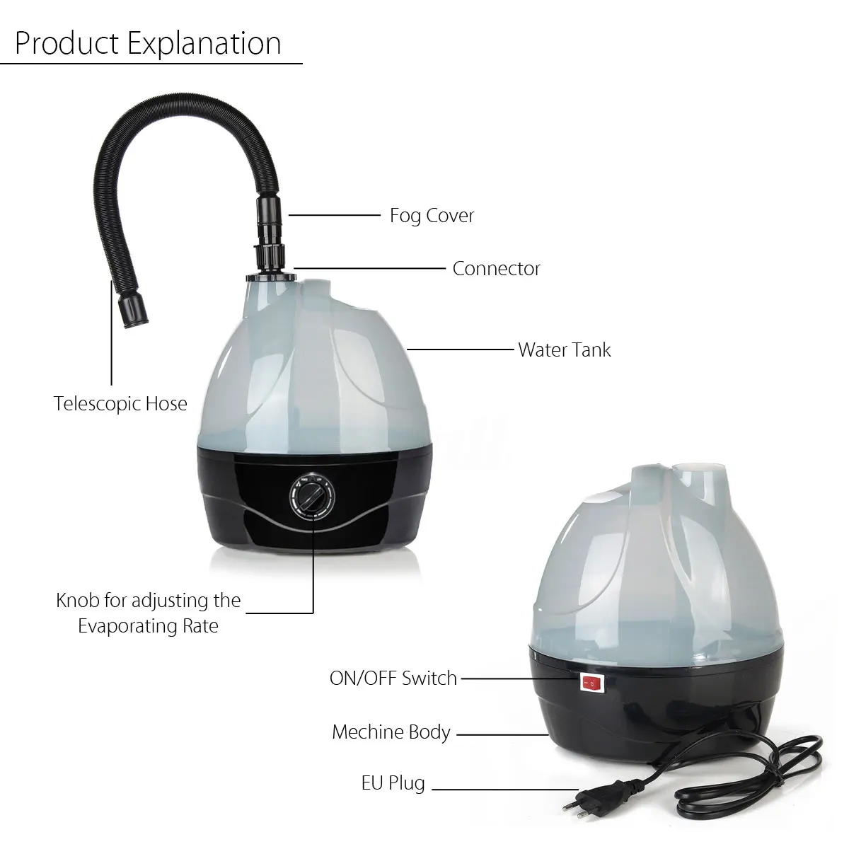 warmtoo  1 pcs Brand New High Quality 2.2L Tank Amphibians Reptile Fogger Humidifier Vaporizer Fog 