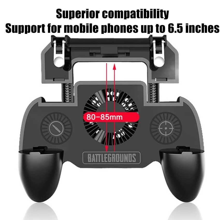  Gamepad Pubg Controller Pubg Mobile Trigger L1R1 Shooter Joystick Game Phone Holder Cooler Fan with