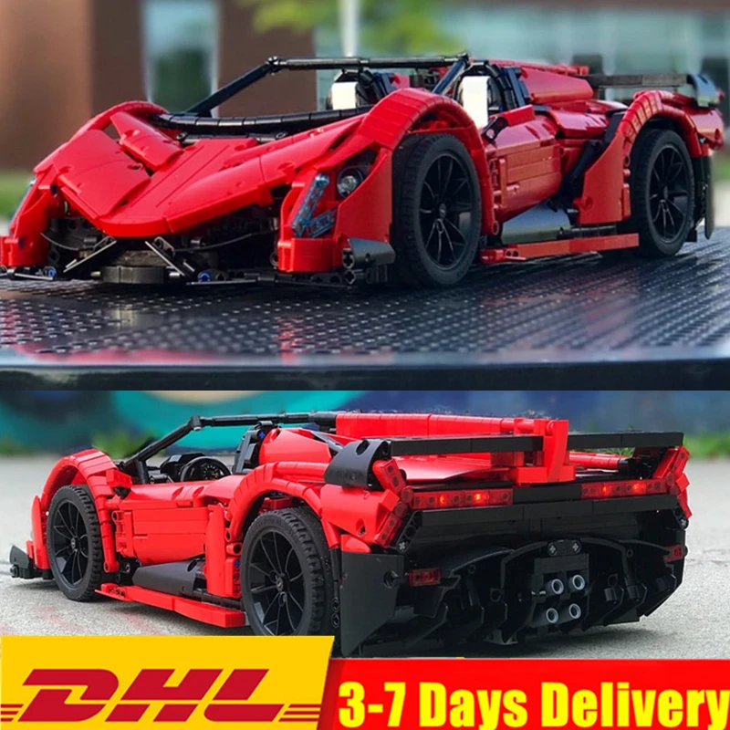 

Technic MOC RED LamborghiniES Veneno Sports Car Building Blocks Sets Kits Bricks Kids Boy Gift Toys Compatible Legoings City