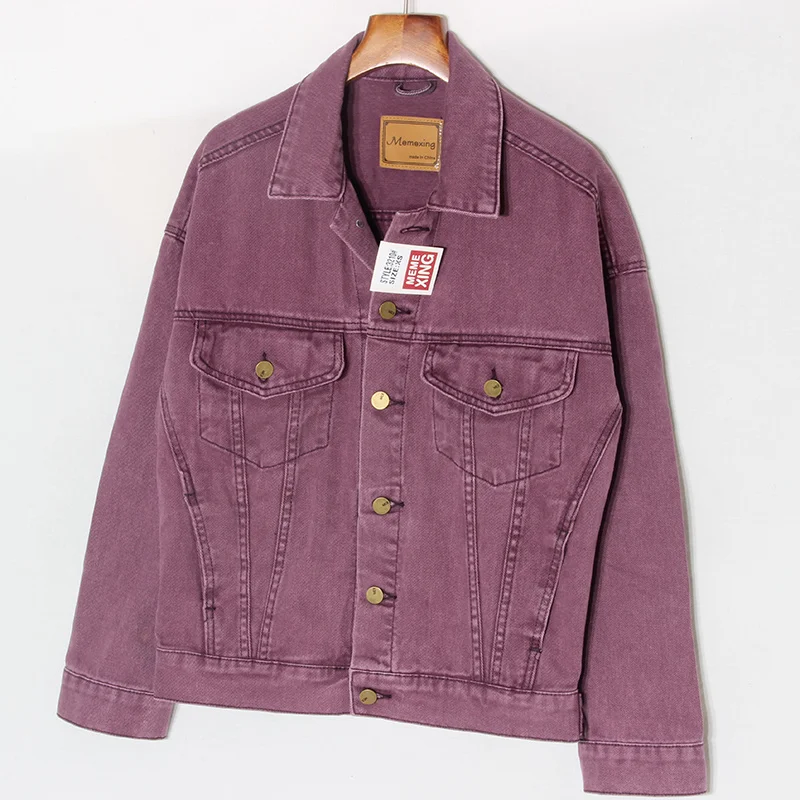 النساء الأساسية تنوعا BF الأزياء قصيرة الدنيم سترة الإناث سترة الدنيم الأزرق معطف قصير بلون طالب معطف