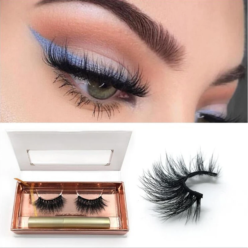 

Magnetic Liquid Eyeliner & 3d mink Magnetic False Fake Eyelashes Set Makeup Tools 2019 New Arrival