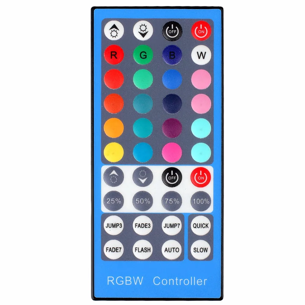 RGBW LED Controller Wireless Dimmer DC 12V 24V 20 Colors 8 Modes 40 Keys IR Remote Controller for Flexible RGBW LED Strip Light