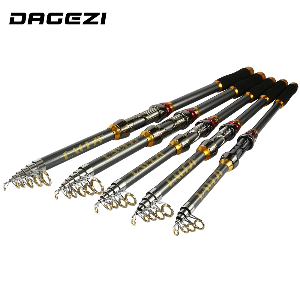 

DAGEZI High Performance Carbon Fiber Telescopic Fishing Rod 2.1/2.4/2.7/3.0/3.6m Sea Fishing Pole pesca