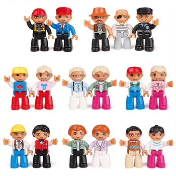 

28 Styles Hot Diy Figures Bricks Compatible With Duploed Animal Train Building Blocks Educational Toys For children Baby Gift