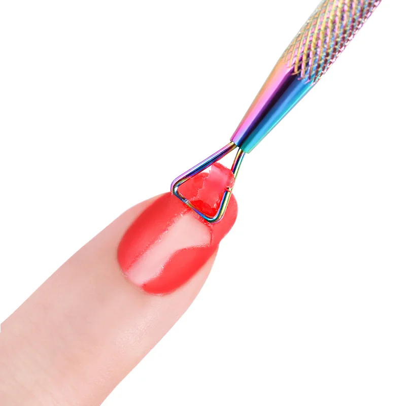 Nail Polish Remover Cuticle Stainless Steel Triangle Cuticle Peeler
