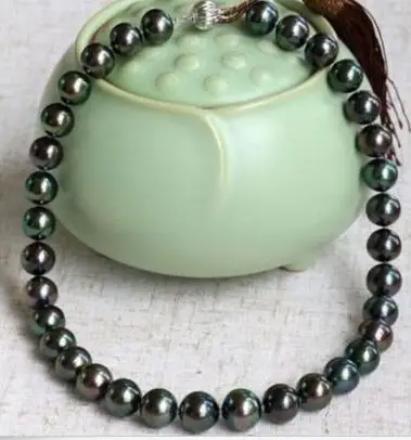 

FREE SHIPPING HOT sell new Style >>>> stunning AAA18inch12mm round south sea peacock green pearl necklace