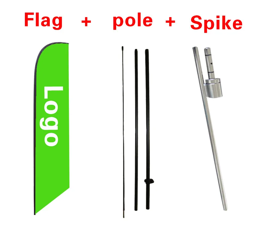 

15Ft Full color Custom Swooper Advertising Flag Feather Banner with hardware