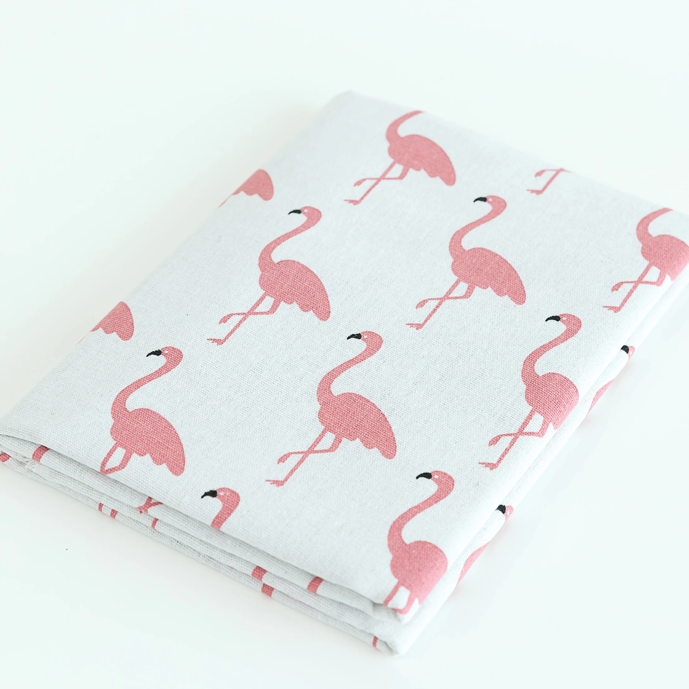

Flamingo Printed Cotton Linen Fabric Canvas Fabric Handmade Thickening Curtain Textile Fabric Sofa Cloth Textile Cotton Fabric