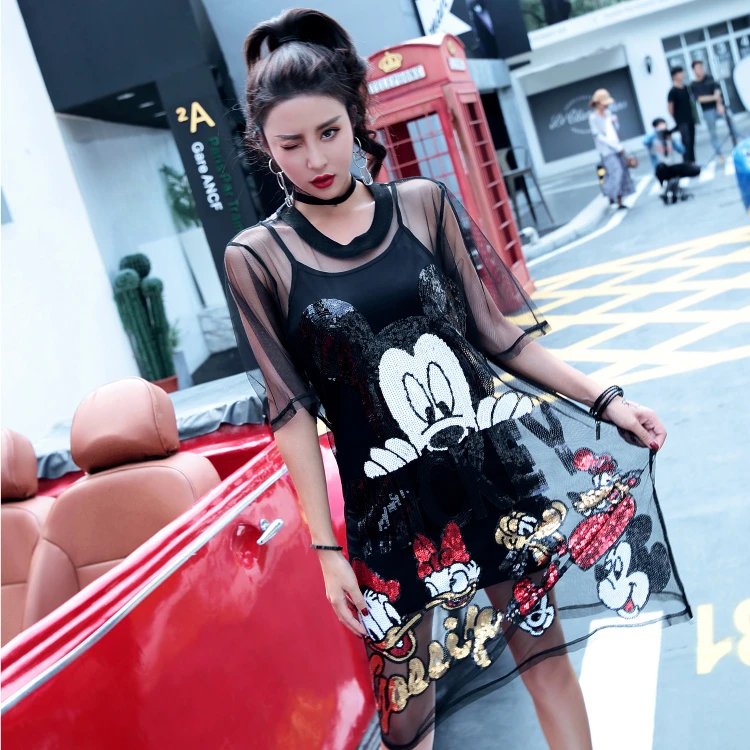 minnie mouse sequin dress